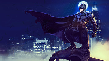 Bat In Gotham, batman, superheroes, artwork, digital-art, deviantart HD wallpaper