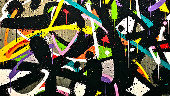 Colorful Paint Dots Lines Abstraction Abstract HD wallpaper
