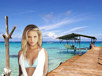 Will you float my boat?, sea, sexy, boat, white, pier, water HD wallpaper