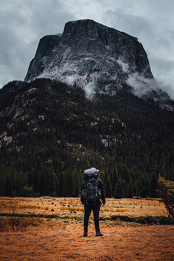 Nature, Mountains, Rocks, Journey, Backpack, Rucksack, Traveler, Traveller HD phone wallpaper