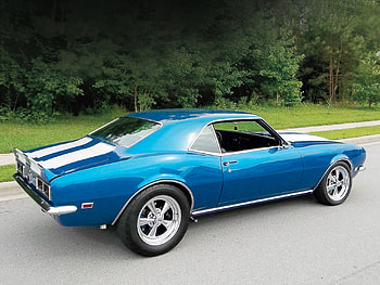 Snowball, blue, white stripes, camaro, gm HD wallpaper