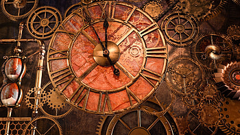 Steampunk, Clock HD wallpaper