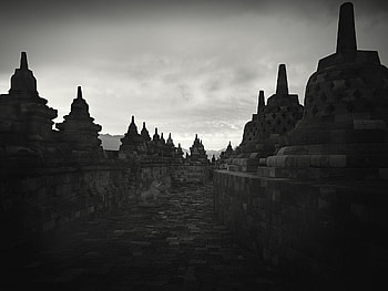 Borobudur, Peter Steinhauer, Architectural graphy HD wallpaper