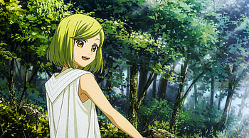 Witch Hat Atelier - Coco the witch in fantasy Spring Green Forest, Anime Girl HD wallpaper