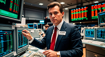 Stock Trader at Work: Precision and Focus in Trading, finance, Businessman HD wallpaper