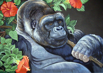 KING OF THE JUNGLE, PRIMATE, JUNGLE, KING, SILVERBACK, GORILLA HD wallpaper