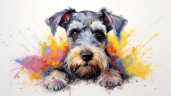 Artistic Schnauzer, dog, Animal, schnauzer HD wallpaper