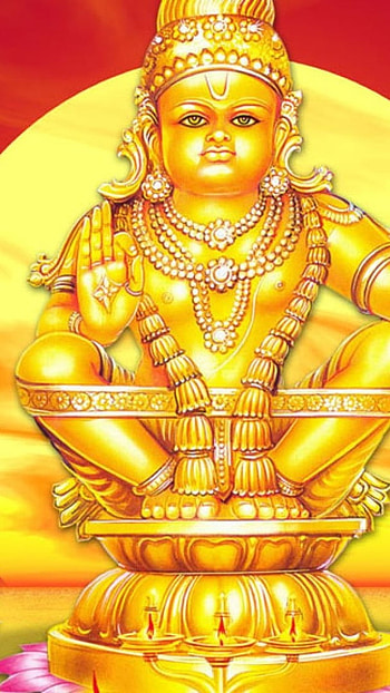 Ayyappan , Golden, Statue Painting HD phone wallpaper
