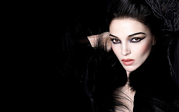 Mysterious Woman, black, eyes, mysterious, lips, woman HD wallpaper