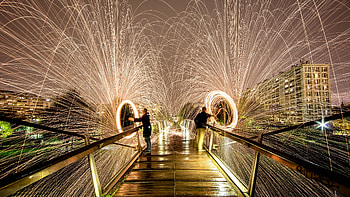 Fire, Juggling HD wallpaper