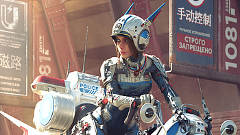 Traffic Police Cyber Girl , police, scifi, future, artist, artwork, digital-art, behance, biker HD wallpaper