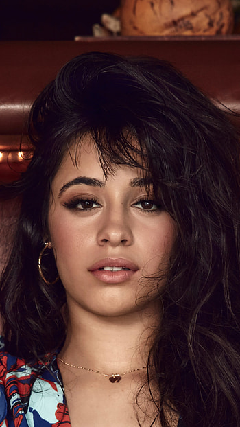I love her!, necklace, earrings, brown eyes, long hair, brunette, latina, singer, music, Camila Cabello HD phone wallpaper