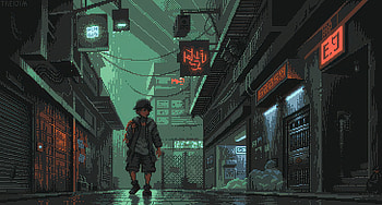 School Boy Roaming Around Streets Pixel 8 Bit, kid, boy, street, pixel, artist, artwork, art, digital-art, ai, 8-bit, deviantart HD wallpaper