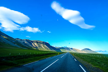 Nature, Sky, Mountains, Road, Markup HD wallpaper