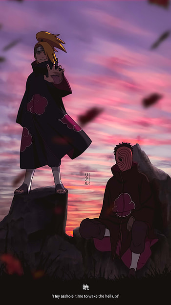 Obito & Deidara, naruto, sasuke, uchiha, tobi, akatsuki, r34ld1, shippuden, sasori HD phone wallpaper