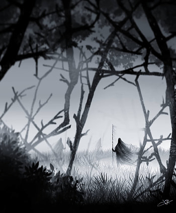 Art, Silhouettes, Bw, Chb HD phone wallpaper