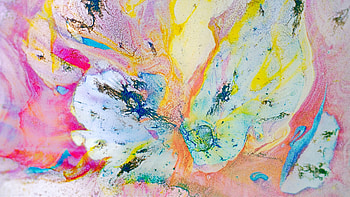 Blue-yellow stains and spots, texture, art HD wallpaper