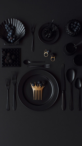 Black Aesthetic, Black Food HD phone wallpaper