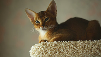 Abyssinian Kitten, Adorable playfulness, Curious eyes, Lively energy HD wallpaper