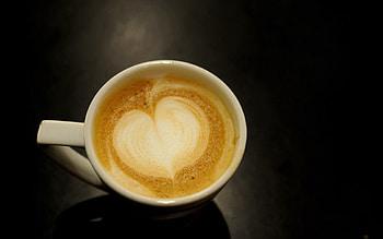 Food, Coffee, Cup, Heart HD wallpaper