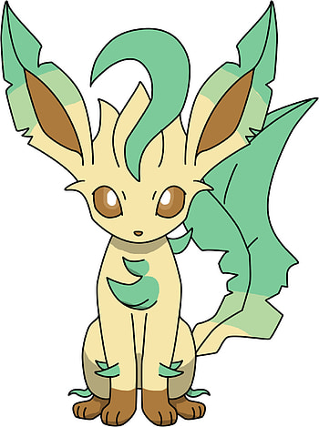Leafeon sitting PNG, Proteusiii, Pokemon HD phone wallpaper