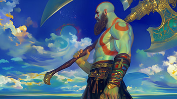 Kratos in Action: Stunning God of War, video game, God of War, Kratos (God Of War), axe HD wallpaper