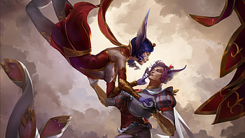 Xayah And Rakan League Of Legends HD wallpaper