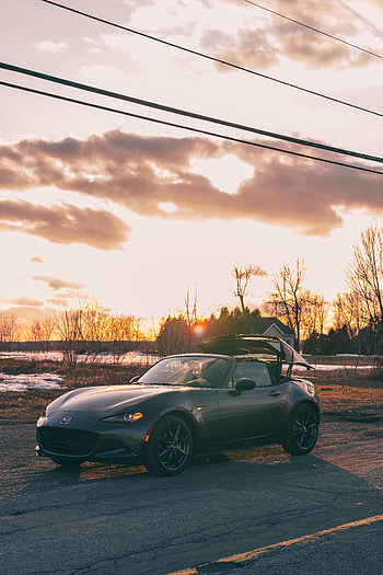 Sunset, Mazda, Cars, Side View, Mazda Mx 5, Mazda Mx-5 Rf HD phone wallpaper