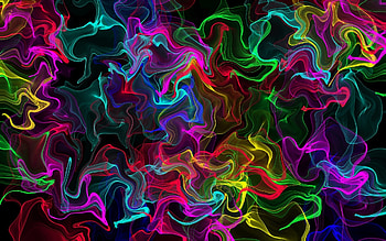 Colorful Smoke, smoke, colors, digital art, fractal HD wallpaper