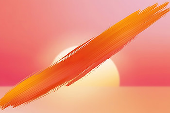 Vibrant Orange to Sunset Pink Warm Gradient Brush Stroke, Brush Strokes, Texture, Abstract, Nature HD wallpaper