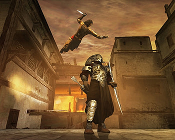 prince of persia the two thrones, fight, demon, prince of persia, adventure, action, hard, 3d, abstract, weapon, game, danger, castle, jump HD wallpaper