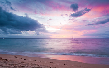 Twilight Island Beach Sunset, nature, island, sunset, beach, twilight HD wallpaper