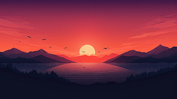Graceful Morning Birds A New Day In Minimalism, artist, artwork, digital-art, minimalism, minimalist HD wallpaper