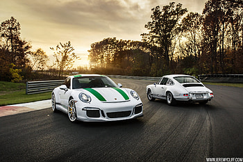 Twin 911s at Dusk — Porsche, car, Porsche HD wallpaper