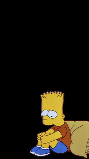 Lonely bart, jaw, art, sad, bartsimpson, simpsons HD phone wallpaper