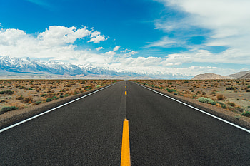 Nature, Mountains, Desert, Horizon, Road, Asphalt, Dahl, Distance HD wallpaper