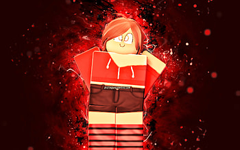 Kimberley, , red neon lights, Roblox, Heroes of Robloxia, Roblox characters, Kimberley Roblox HD wallpaper