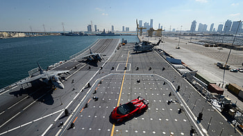 Aircraft Carrier, Lamborghini Veneno HD wallpaper