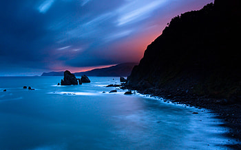 Rocky Shore, shore, rocks, nature HD wallpaper