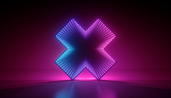 Art, glowing cross, abstract HD wallpaper