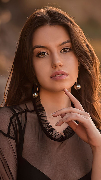 Beautiful woman, Mobile , Posted by christopher HD phone wallpaper