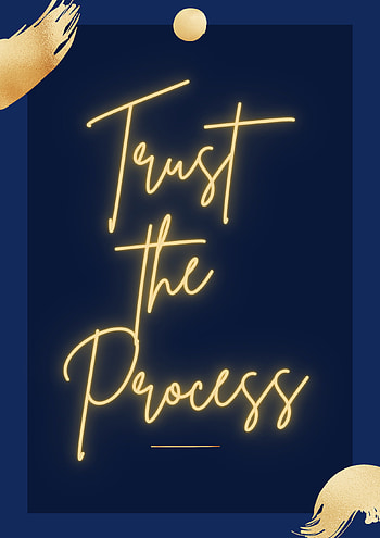 Trust the process, electric blue, art, quote HD phone wallpaper