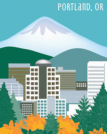 Portland Skyline, Travels, Portland Oregon, Wall Art HD phone wallpaper