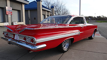 1960 Chevrolet Impala Sport Coupe, Car, Sport, Coupe, Old-Timer, Red, Impala, Chevrolet HD wallpaper