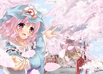 Sakura Tree, classic, pc, game, touhou, wall, new, beauty HD wallpaper