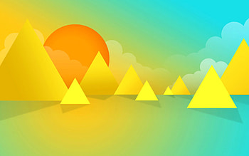Yellow Geometric Shapes for PC . HD wallpaper