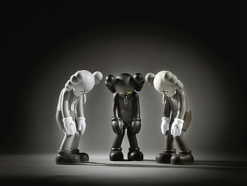 KAWS art collection, Brown, black, grey, Contemporary art, Sotheby's HD wallpaper