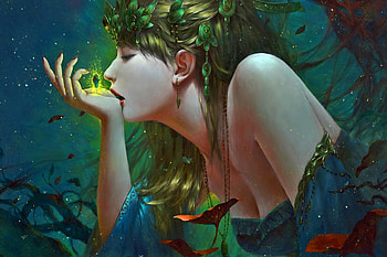 Seed of Life, women, magic, nature, fantasy HD wallpaper