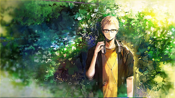 Tsukishima Kei, haikyuu, anime, manga, haikyu HD wallpaper