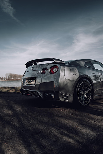 Nissan, Cars, Road, Car, Side View, Silver, Nissan Gt-R HD phone wallpaper